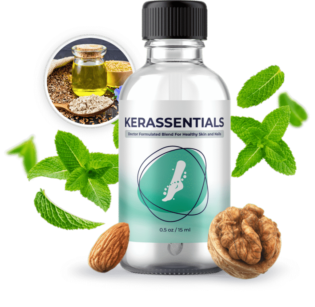 Kerassentials how to use – applying Kerassentials oil drops to toenails as part of daily antifungal routine.