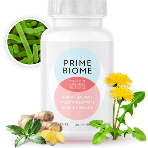 Bottle of Prime Biome Gummies on a kitchen counter — is Prime Biome Gummies legit for gut health and weight loss support?